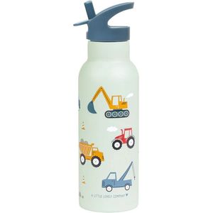 A Little Lovely Company - XL Dubbelwandige RVS drinkfles thermos - Voertuigen