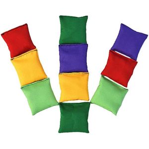 Bonenzakjes Set Nylon Zitzakken Werpen Met Draagtas - Toss Game Zitzak Werpspel Voor Kinderen Sporttraining (10 Stuks) .
