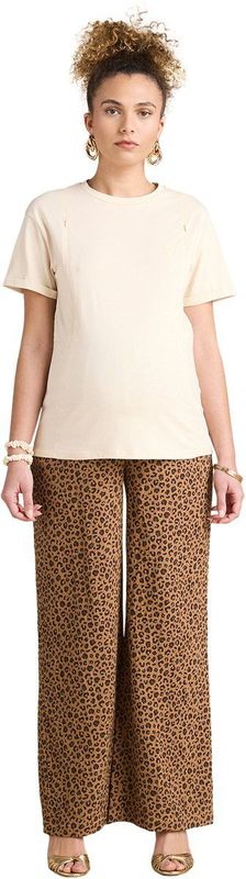 Envie de Fraise - Zwangerschapsbroek - Beige - Luipaardprint