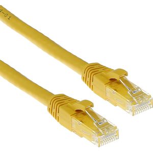 ACT Gele 5 meter U/UTP CAT6 patchkabel snagless met RJ45 connectoren IS8805