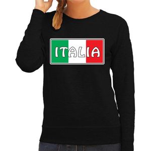Italie / Italia landen sweater zwart dames -  Italie landen sweater / kleding - EK / WK / Olympische spelen outfit XXL