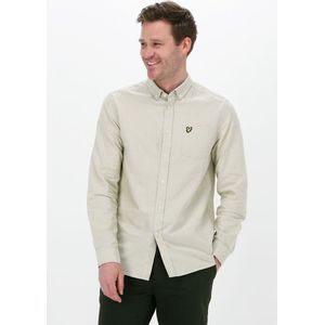 Lyle & Scott Oxford Shirt - met lange mouwen - Heren Olijf - Maat S