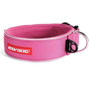 EzyDog Neo Wide Brede Hondenhalsband - Halsband voor Honden - 46-53cm - Roze