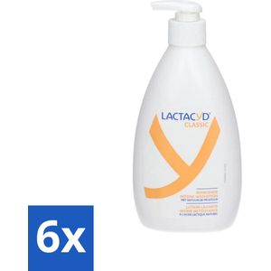 Lactacyd Classic - Intieme Waslotion - Reinigend - Met Natuurlijk Melkzuur - 400 ml - Voordeelverpakking - 6 stuks
