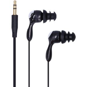 Waterdichte hoofdtelefoon voor zwemmen, hardlopen en surfen - Ergonomisch ontwerp - Kortere kabels - Zwart.