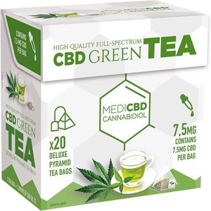 3 x MediCBD Green Thee (Box of 20 Pyramid Teabags) – 7.5mg CBD