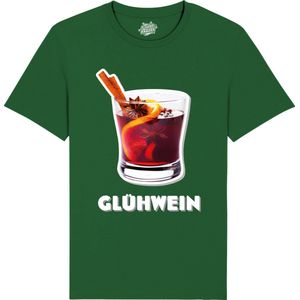 Gluwein - Foute kersttrui kerstcadeau - Dames / Heren / Unisex Kleding - Grappige Kerst en Oud en Nieuw Drank Outfit - T-Shirt - Unisex - Bottle Groen - Maat XXL