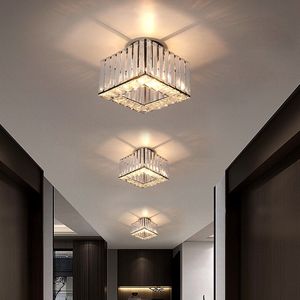 Moderne Kristallen Plafondlamp - LED Kristallen - Kroonluchter - Zwart - 20 cm - Gangpad of Hal Lamp - Crystal Led Lamp - Plafoniere