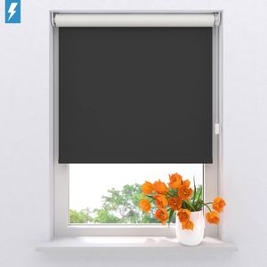 Elektrisch rolgordijn Easy Verduisterend - Black - 140 x 190 cm - CMD-02-P