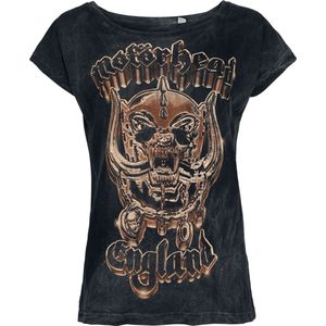 Motörhead Gold Warpig Dames T-shirt - antraciet - S