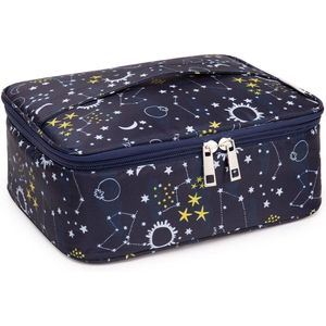 FURNIBELLA-Reis-Make-uptas – Grote Organizer voor Vrouwen en Meisjes – Blauw Galaxie Design
