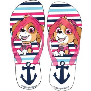 Roze gestreepte teenslippers van Paw Patrol, Skye maat 28/29