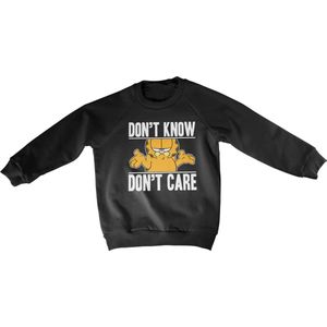 Garfield Sweater/trui kids -Kids tm 6 jaar- Don't Know - Don't Care Zwart