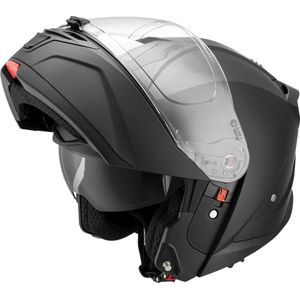 BEON B711 Motorhelm - L - Systeemhelm met Zonnevizier - Verstelbare integraalhelm - Jethelm - Mat Zwart