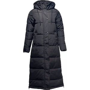 Lange gewatteerde dames winterjas zwart - Cobra - 40