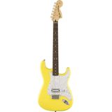 Fender Tom Delonge Strat RW Graffiti Yellow - Elektrische gitaar
