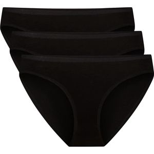 Comfortabel & Zijdezacht Bamboo Basics Julia - Bamboe Taille Slips (Multipack 3 stuks) Dames - Onderbroek - Ondergoed - Zwart - XL