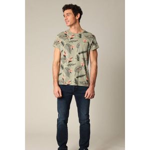 DEELUXE Tropisch T-shirt van katoenen jersey met korte mouwen XXL