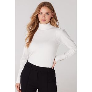Jansen Amsterdam Dames Trui Wit Bobby turtle off white