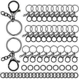 30 Stuks Karabijnhaak met 30 Sleutelringen - Musketonhaak Sleutelhangers voor Volwassenen - Mini DIY Musketon en 30mm ringetjes - Auto Klein Carabiner Sleutel Hanger, Houder - Karabijn haak ringen - Keychain Zelf Maken Karabijnsluiting - voor Hobby