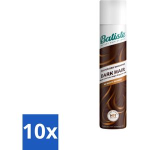 Batiste - Dark & Deep Brown - Droogshampoo - Speciaal Voor Donkerbruin Haar - Verfrist en Geeft Volume - 200ml - Bulkverpakking - 10 stuks