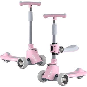 Mijiaqi step roos loopfiets scooter kinderfiets voor jongens meisjes en baby roos