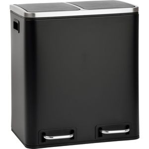 SVITA - TM2X15 - Afvalbak - Zwart - Afvalscheidingssysteem - 30 Liter