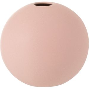 J-Line vaas Bol - keramiek - roze - small - Ø 12 cm