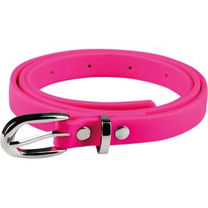 Carnaval verkleed dames riem - neon roze - 115 x 1.5 cm - Fluoriserende riemen - kunststof - Nineties/Eighties