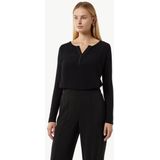 comma - T-shirt - Lange Mouwen - Tuniekhalslijn