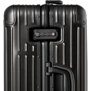 New Style All Aluminum Magnesium Alloy Luggage Password Case Aluminum, Pure Metal Suitcase (Cabin bag) Zwart 20” 50.8 cm