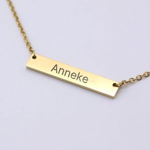 Naamketting Gepersonaliseerd - Damesmode - Hangers - Ketting met hanger - Sieraden Vrouw - 18k Goud