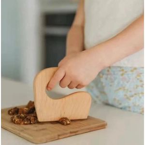 LuukyBB- Montessori Houten Kindermes - Kinder Baby Mes - Kinderkoksmes Kind Babymes - Keuken Bestek Voor Kinderen - Veilig Snijden