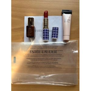 Estee lauder 3st set Watery Glow Primer 15 ml + lipstick Fire sky + Night serum 7 ml