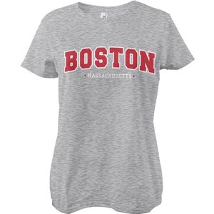Hybris Boston Massachusetts Girly Tee Damen T-Shirt Heather-Grey-S