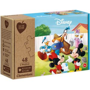 Disney Mickey Mouse Puzzel (3x48 Stukjes)