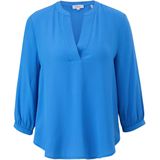 S.Oliver Blousetop met Bladprint Blauw