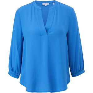 S.Oliver Blousetop met Bladprint Blauw