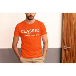 2001 Jaar Oranje T-shirt Heren - Maat 3XL - Classic - Verjaardag Cadeau Mannen - Limited Edition