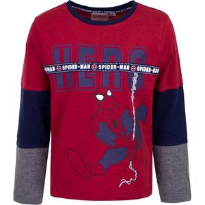 Marvel Spiderman shirt - Lange mouw - HERO - donkerrood - maat 98 (3)