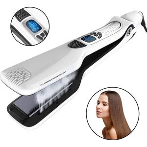 BALORS® Professionele Stoom Stijltang - Wit - 5 in 1 - Haarstyler