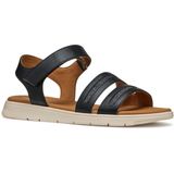 Geox - Dandra - Sandalen - Zwart - Leerachtig Materiaal