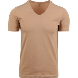 OLYMP - T-Shirt V-Hals Nude - Heren - Maat XL - Body-fit