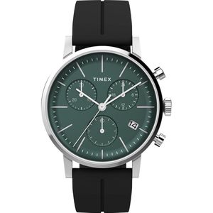 Timex Midtown Chrono TW2V70600 Horloge - Siliconen - Zwart - Ø 40 mm