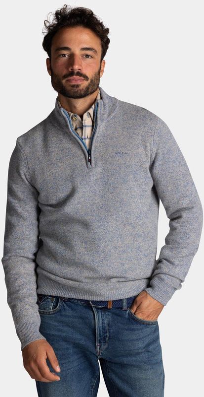 NZA - Lichtblauwe wollen half zip trui