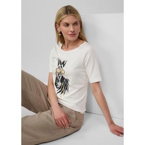 s.Oliver - T-Shirt - Met Zebra-artwork - Slanke Pasvorm - U-halslijn