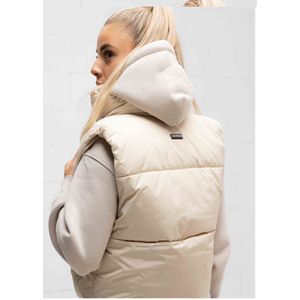 Malelions Cropped Bodywarmer Dames Beige