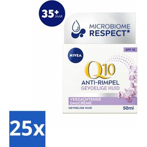 NIVEA – Dagcrème – Q10 Power Sensitive SPF 15 – 50 ml - Bulkverpakking - 25 stuks