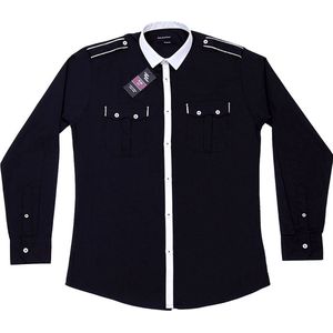 Elegant zwart SLIM FIT overhemd