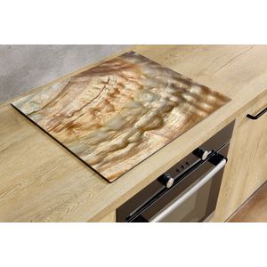 Inductiebeschermer - Pearl Shell Gold - 81.6x52.7 cm - Inductiebeschermer - Inductie Afdekplaat Kookplaat - Inductie Mat - Anti-Slip - Keuken Decoratie - Keuken Accessoires